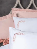 Cotton Box Спално бельо „Melinda Pembe“ Elite Saten 300TC – 100% памук сатен – 6 части – за спалня - Image 2