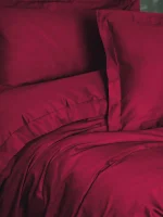 Cotton Box Спално бельо „Elegant Saten Bordo“ Памук Сатен – 100% памук сатен – 4 части – за спалня - Image 2