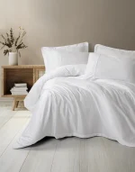 Cotton Box Спално бельо „Silky Saten Beyaz“ Silky Saten – 60% Micro Tencel/Lyocell и 40% памук – 300TC – 6 части – за спалня