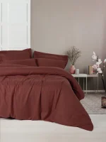 Cotton Box Спално бельо „Tensel Craft Bordo“ Lyocell/Pamuk – 60% Lyocell и 40% памук – 4 части – за спалня