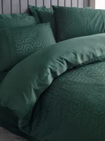 Cotton Box Спално бельо „Hexa Yeşil“ Jakarlı Saten – 100% памук сатен – 6 части – за спалня - Image 2