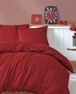 Cotton Box Спално бельо „Stripe Bordo“ Stripe Saten – 100% памук сатен – 4 части – за спалня - Image 2