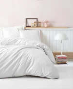 Cotton Box Спално бельо „Elegant Stripe Beyaz“ Elegant Stripe Saten – 100% памук сатен – 4 части – за спалня