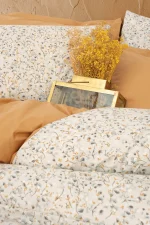 Cotton Box Спално бельо „Posy Bej“ Petite Ranforce – 100% памук ранфорс – 5 части – за спалня с два плика - Image 2