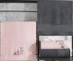 Cotton Box – Луксозен комплект кърпи Antrasit / Pembe (антрацит и нежно розово) – 4 части – 100% Памук - Image 2