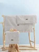Cotton Box Комплект хавлиени кърпи „Wellness Stone Gri“ – 3 части – 100% памук