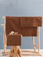 Cotton Box Комплект хавлиени кърпи „Wellness Terra Toprak“ – 3 части – 100% памук
