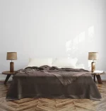 Покривало за спалня 240×260 см – 100% Памук – Waffle Texture – Stone-Kahve (Кафява гама)
