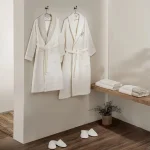Ecocotton Комплект халати и кърпи „Ayliz“ – крем – 100% органичен памук – 8 части - Image 2