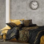 Cotton Box Спално бельо „Alvina Gold“ Памук Сатен – 100% памук сатен – 6 части – за спалня