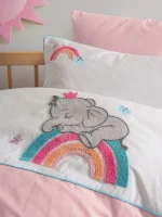 Cotton Box „Lucky Pembe“ Бебешко спално бельо с пънч бродерия – 100% памук ранфорс – 4 части - Image 2