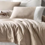 Cotton Box PLAIN Vizon - Krem – Комплект спално бельо от 100% памук ранфорс - Image 2