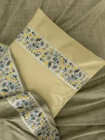 Cotton Box Folk Art Elowen Sarı – двоен спален комплект за спалня от 100% памучен ранфорс - 4 части - Image 2