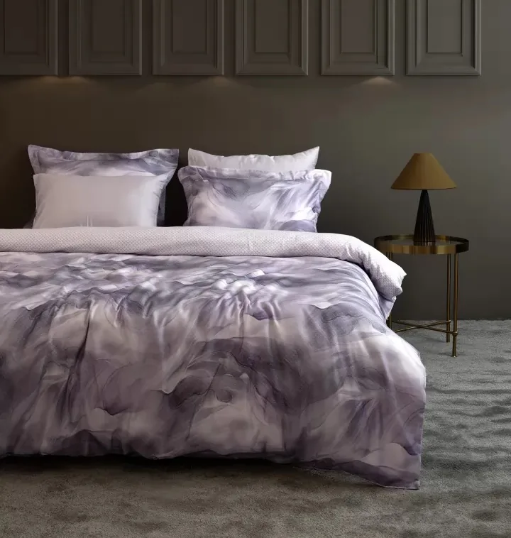 prod_acd8d263-ae83-46e1-a66b-02f85483ac4e First Choice Спално бельо „Ruska Lilac“ Сатен – 100% памук – 7 части – за спалня с два плика - Image 1