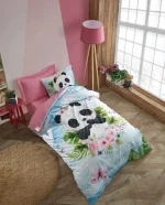 Cotton Box Junior Ranforce Jodi Pembe – единичен спален комплект с чаршаф с ластик 100x200