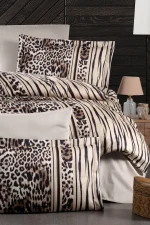 First Choice Leopard Brown – Спален комплект от 100% памучен сатен за спалня с 2 плика - Image 2