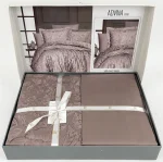 First Choice Спално бельо „Advina Mink“ Памучен сатен – 7 части – за Спалня/Приста с два плика - Image 2