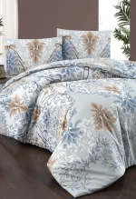 First Choice Homesko Lara Blue – 100% памук, 142 TC – Ranforce спален комплект 200×220 с чаршаф с ластик 160×200+35 см - Image 2