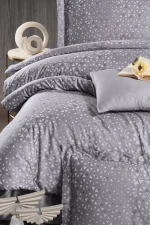 First Choice Спално бельо „Megan Quick Silver“ Памучен сатен – 100% памук - 6 части – за спалня - Image 2