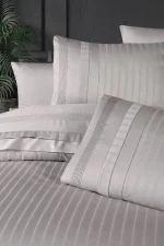 First Choice Спално бельо „New Trend Raindrops“ Deluxe сатен – 100% памук – 6 части – за спалня с един плик - Image 2