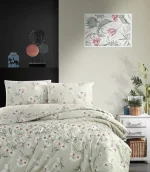 First Choice Homesko Nevada Mint – 100% памук 142 TC – Ranforce спален комплект 200×220 с чаршаф с ластик 160×200+35 см