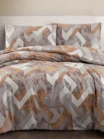 First Choice Homesko Rayce Brown – 100% памук, 142 TC – Ranforce спален комплект 200×220 с чаршаф с ластик 160×200+35 см - Image 2
