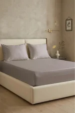 First Choice Mink – 100% памук сатен, 200 TC (80 нишки) – комплект чаршаф с ластик и 2 калъфки – 3 части