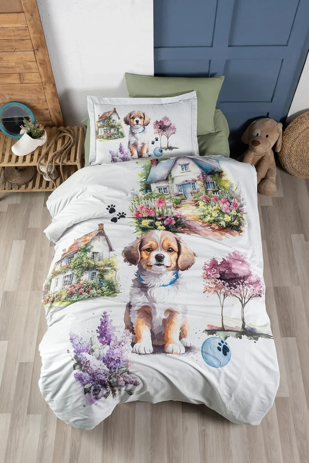 prod_477394d3-5792-44f1-ab29-127ef5a58bfd First Choice Charlie Yeşil – Детски спален комплект – 100% памук Ranforce, 150 TC - Image 1