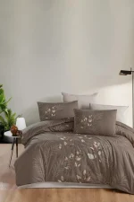 First Choice Hardy Brown – 100% памук Ranforce, 150 TC – спален комплект с 2 плика за спалня - 5 части