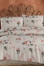 First Choice Homesko Karen Brown – 100% памук, 142 TC – Ranforce спален комплект 200×220 с чаршаф с ластик 160×200+35 см - Image 2