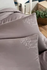 First Choice Спално бельо „Timeless Lilac“ Deluxe памучен сатен – 100% памук – 6 части – за спалня с един плик - Image 2
