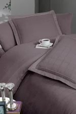 First Choice Спално бельо „Royce Lilac“ Deluxe сатен – 100% памук – 210 TC – 6 части – за спалня с един плик - Image 2