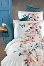 La Romano Спално бельо „Holea Yeşil“ Premium Satin – 100% памук – 300 TC – 6 части – за спалня - Image 2
