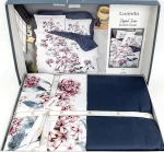 First Choice Luanda Blue – 100% памук сатен – семеен спален комплект с 2 плика – 7 части - Image 3