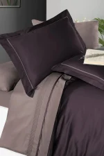 First Choice Спално бельо „Serenity Mor“ Deluxe сатен – 100% памук – 6 части – за спалня с един плик - Image 2