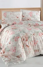 First Choice Homesko Davida Beige – 100% памук, 142 TC – Ranforce спален комплект 200×220 с чаршаф с ластик 160×200+35 см - Image 2