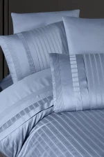 First Choice Спално бельо „New Trend Blue“ Deluxe сатен – 100% памук – 6 части – за спалня с един плик - Image 2