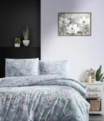 First Choice Homesko Nevada Blue – 100% памук, 142 TC – Ranforce спален комплект 200×220 с чаршаф с ластик 160×200+35 см