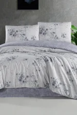 First Choice Homesko Mary Grey –  100% памук, 142 TC - Ranforce спален комплект 200×220 с чаршаф с ластик 160×200+35 см - Image 2