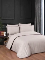 La Romano Lucca Violet – 100% памук Premium сатен, 300 TC (120 нишки) – Family спален комплект с 2 плика 160 × 220 см – 7 части