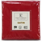 First Choice Red – 100% памук сатен, 200 TC (80 нишки) – комплект чаршаф с ластик и 2 калъфки – 3 части - Image 2