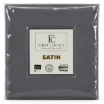 First Choice Dark Grey – 100% памук сатен, 200 TC (80 нишки) – комплект чаршаф с ластик и 2 калъфки – 3 части - Image 2
