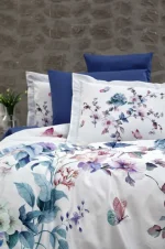 First Choice Martina Blue – 100% памук сатен – спален комплект за спалня – 6 части - Image 2