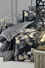 La Romano Lucca Pudra – 100% памук Premium сатен, 300 TC (120 нишки) – спален комплект с 2 плика – 7 части - Image 2