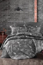 First Choice Carmina Füme – 100% памук сатен – спален комплект с 2 плика – 7 части