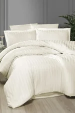 First Choice Broad Line Krem – 100% памук сатен, 200 TC (80 нишки) – спален комплект за спалня – 6 части - Image 2