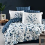 La Romano Madena Blue – Premium Satin – 100% памук – 300 TC – 6 части – за спалня