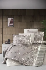 First Choice Living Brown – 100% памук сатен – единичен спален комплект – 4 части