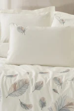 Cotton Box Спално бельо „Alula Ecru“ – 100% памук сатен – 6 части - За спалня - Image 2