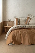 Cotton Box Спално бельо „Nova Beige“ – 100% памук ранфорс – 4 части - За спалня